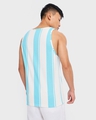 Shop Men's White & Blue Striped Vest-Design