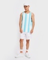 Shop Men's White & Blue Striped Vest-Full