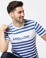 Shop Men's Striped follow Printed T-Shirt-Front