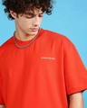 Shop Men's Orange Super Loose Fit T-shirt