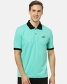 Shop Men's Stylish Solid Polo Casual T-Shirt-Front