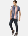 Shop Men's Stylish Striped Round Neck Casual T-Shirt-Full