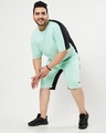 Shop Men's Sun-Kissed Green and Black Color Block Plus Size Oversized Co-ords-Front