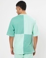 Shop Men's Sun-Kissed Green Color Block Oversized Fit T-shirt-Design