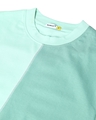 Shop Men's Sun-Kissed Green Color Block Oversized Fit T-shirt