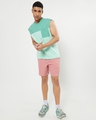 Shop Men's Sun-Kissed Green Color Block Oversized Fit Vest-Full