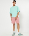 Shop Men's Sun-Kissed Green Vent Oversized Fit T-shirt