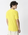 Shop Men's Sunny Yellow Knitted Slim Fit T-shirt-Full