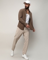 Shop Men's Tan Brown Textured Shirt-Full