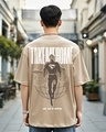 Shop Men's Taupe Brown Take Home Graphic Printed Oversized T-shirt-Front