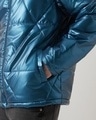 Shop Men's Teal Blue Oversized Puffer Jacket