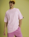 Shop Men's Pink Oversized T-shirt-Front