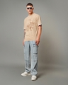 Shop Men's Brown The Rivals Graphic Printed Oversized Acid Wash T-shirt