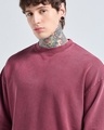 Shop Men's Tibetan Red Oversized Acid Wash Sweatshirt