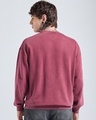 Shop Men's Tibetan Red Travel Graphic Printed Oversized Acid Wash Sweatshirt-Full