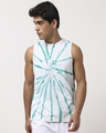 Shop Men's White Tie & Dye Vest-Front