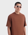 Shop Men's Brown Oversized T-shirt-Front