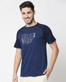 Shop Men's True Indigo Printed Raglan T-Shirt-Design
