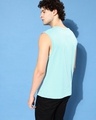 Shop Men's Turquoise Blue Graphic Printed Oversized Vest-Design