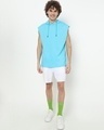 Shop Men's Upbeat Blue Oversized Hoodie Vest