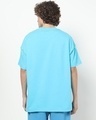 Shop Men's Upbeat Blue Reverse Color Block Oversized T-shirt-Design