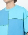 Shop Men's Upbeat Blue Reverse Color Block Oversized T-shirt
