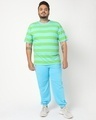 Shop Men's Upbeat Blue Striped Plus Size Oversized T-shirt
