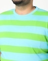 Shop Men's Upbeat Blue Striped Plus Size Oversized T-shirt