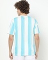 Shop Men's Upbeat Blue Verticle Pocket Stripe Oversized T-shirt-Design