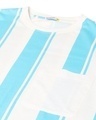 Shop Men's Upbeat Blue Verticle Pocket Stripe Oversized T-shirt