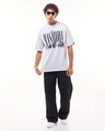 Shop Men's Vapour Blue Hashira Assemble Graphic Printed Oversized T-shirt