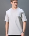 Shop Men's Vapour Blue Oversized T-shirt-Front