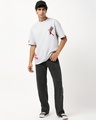 Shop Men's Vapour Blue Rap It Up Graphic Printed Oversized T-shirt