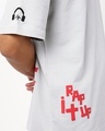 Shop Men's Vapour Blue Rap It Up Graphic Printed Oversized T-shirt