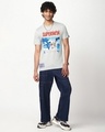 Shop Men's Vapour Blue Retro Comic Graphic Printed T-shirt-Full