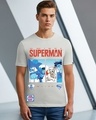 Shop Men's Vapour Blue Retro Comic Graphic Printed T-shirt-Front