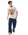 Shop Men's Vapour Blue Spidey Graphic Printed Oversized T-shirt