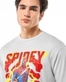 Shop Men's Vapour Blue Spidey Graphic Printed Oversized T-shirt