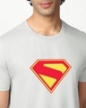Shop Men's Vapour Blue Superman Logo Graphic Printed T-shirt