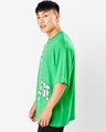 Shop Men's Varsity Green College Dropout Typography Oversized T-shirt-Design