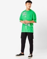 Shop Men's Varsity Green College Dropout Typography Oversized T-shirt