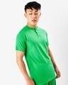 Shop Men's Varsity Green Henley T-Shirt-Front
