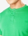 Shop Men's Varsity Green Henley T-Shirt