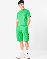 Shop Men's Varsity Green Mesh Pocket Shorts