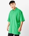 Shop Men's Varsity Green Oversized Polo T-shirt-Design