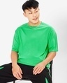 Shop Men's Varsity Green Oversized T-shirt-Front