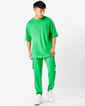 Shop Men's Varsity Green Oversized T-shirt & Jogger Co-Ords-Front