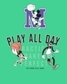Shop Men's Varsity Green Play All Day Typography Oversized T-shirt