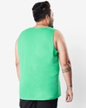 Shop Men's Varsity Green Plus Size Deep Armhole Oversized Vest-Design