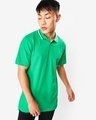 Shop Men's Varsity Green Polo T-shirt-Front